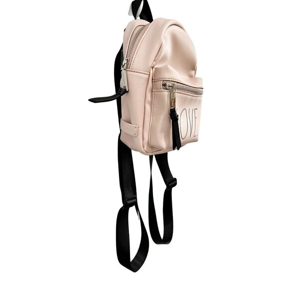 Rae Dunn Love Mini/Small Convertible Backpack Slingback Blush Color NWOT - Picture 3 of 11